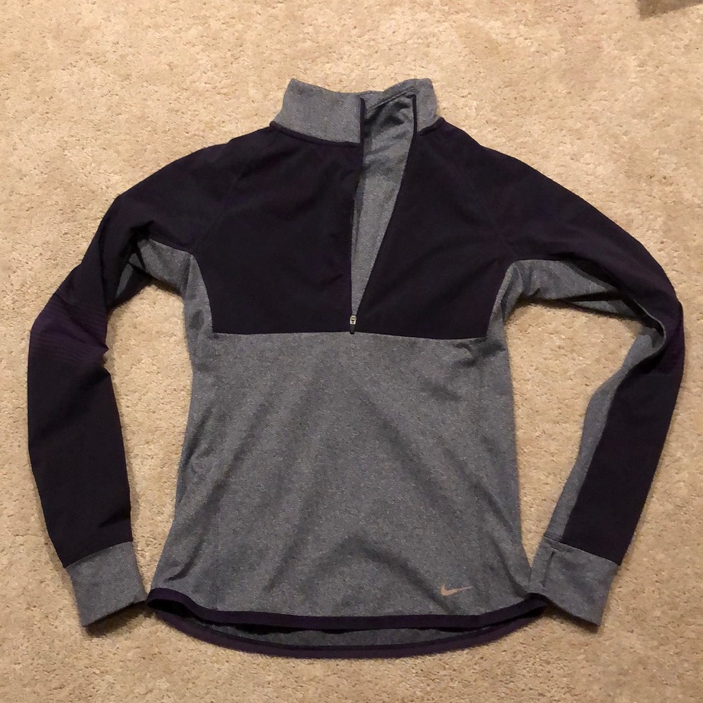 Nike running zip up - purple - small